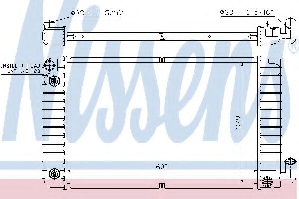 Радиатор, охлаждение двигателя NISSENS 69121A