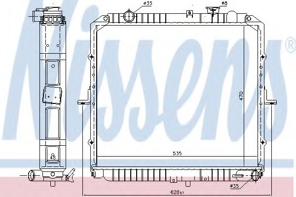 Радиатор, охлаждение двигателя NISSENS 66622
