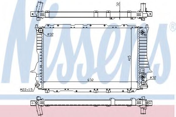 Радиатор, охлаждение двигателя GERI 16664