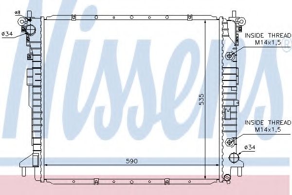 Радиатор, охлаждение двигателя NISSENS 64317