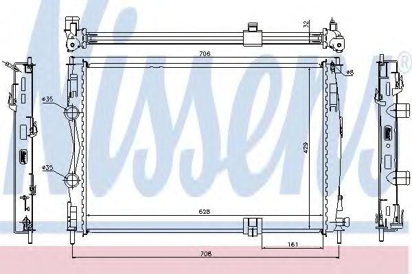 Радиатор, охлаждение двигателя NISSENS 67361