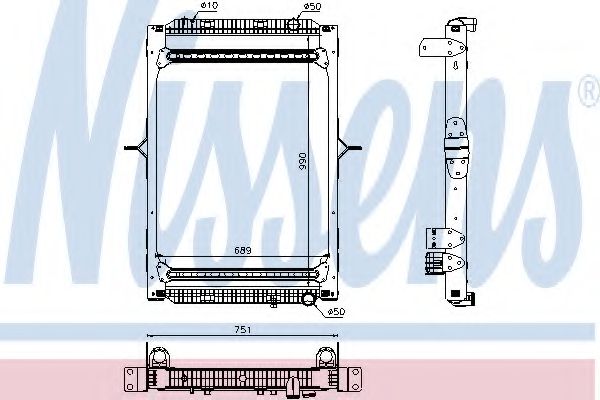 Радиатор, охлаждение двигателя NISSENS 63785