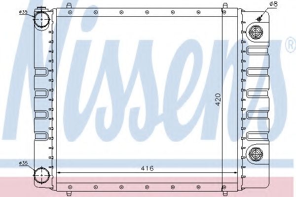 Радиатор, охлаждение двигателя NISSENS 64328