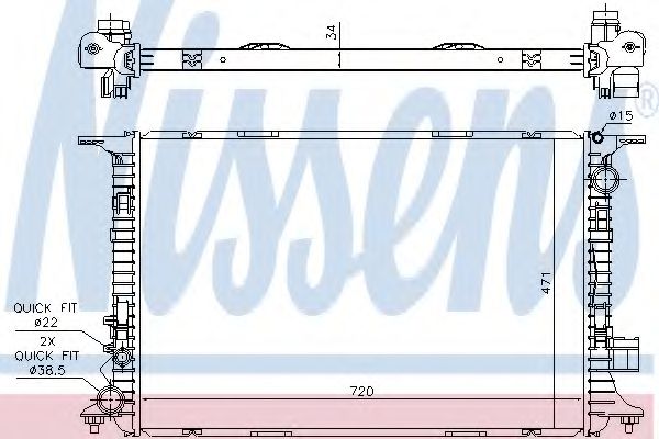 Радиатор, охлаждение двигателя NISSENS 60326