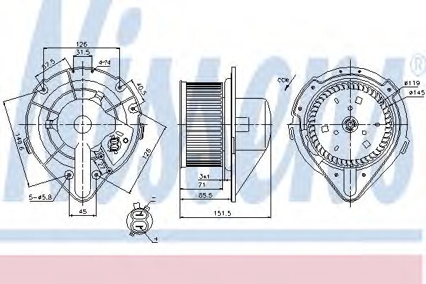 Вентилятор салона NISSENS 87066