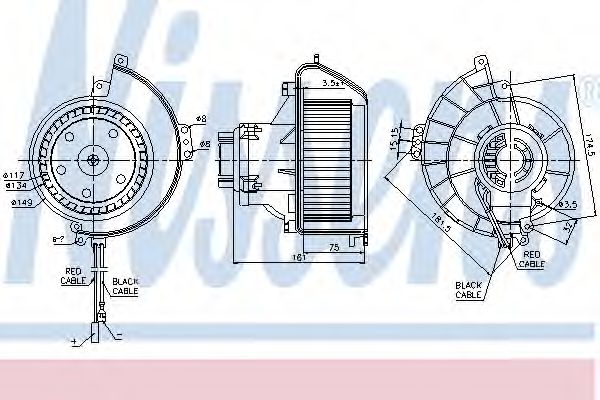 Вентилятор салона NISSENS 87081