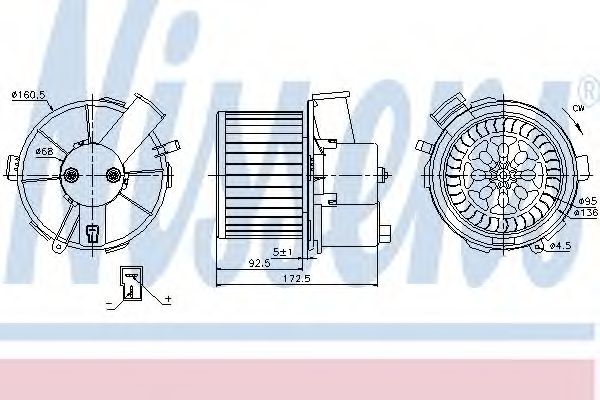 Вентилятор салона NISSENS 87092