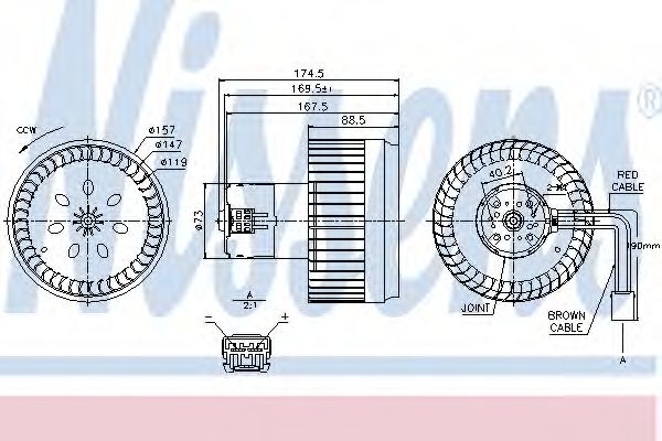 Вентилятор салона NISSENS 87123