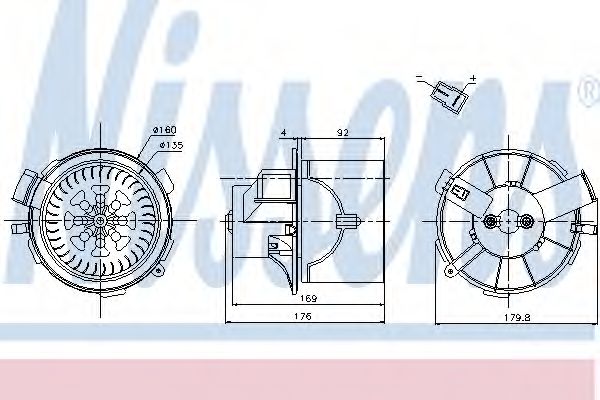 Вентилятор салона NISSENS 87138