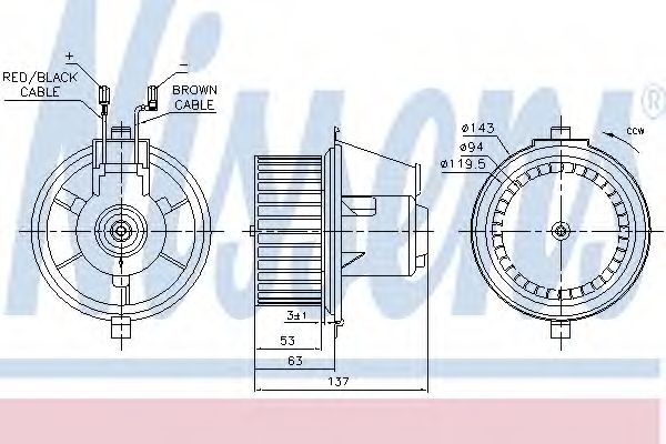 Вентилятор салона NISSENS 87148