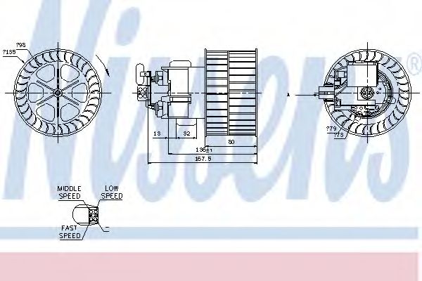 Вентилятор салона NISSENS 87154