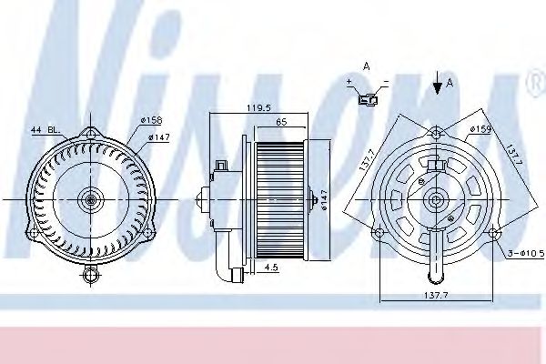 Вентилятор салона NISSENS 87159