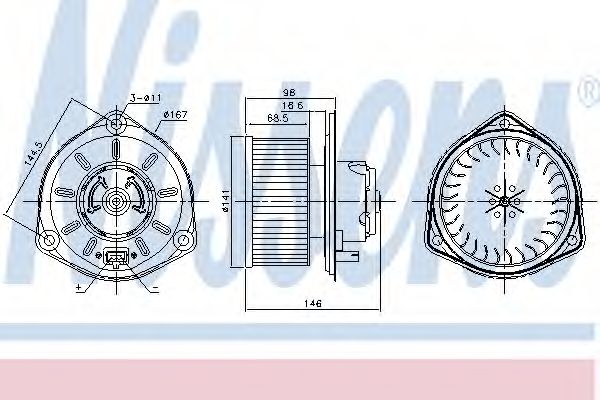 Вентилятор салона NISSENS 87168