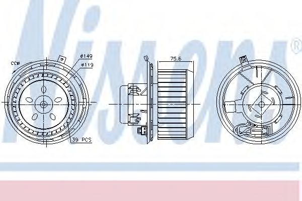 Вентилятор салона NISSENS 87185