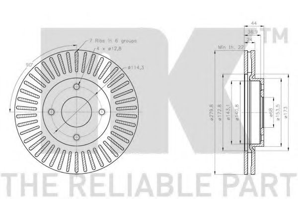 Тормозной диск NK 202283