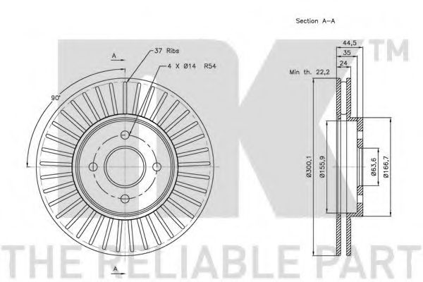 Тормозной диск NK 202567