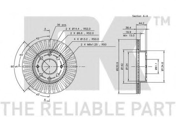 Тормозной диск NK 202605
