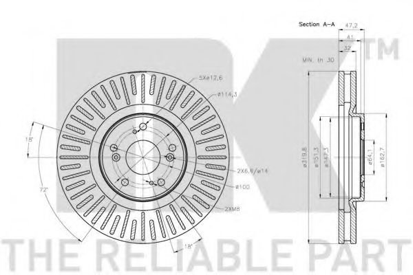 Тормозной диск NK 202651