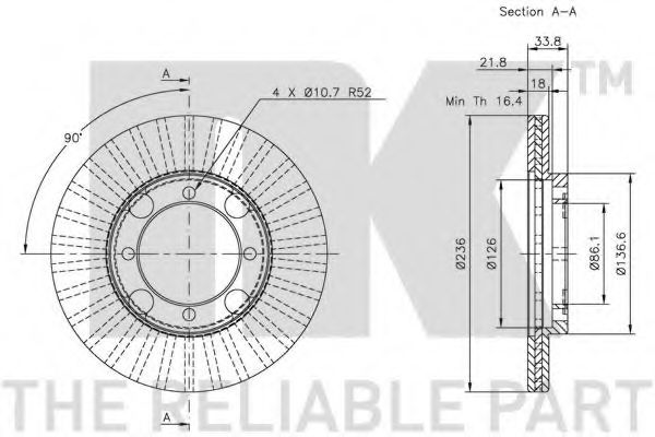 Тормозной диск NK 203011