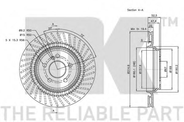 Тормозной диск NK 203384