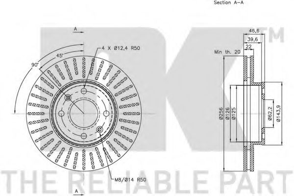 Тормозной диск NK 203523