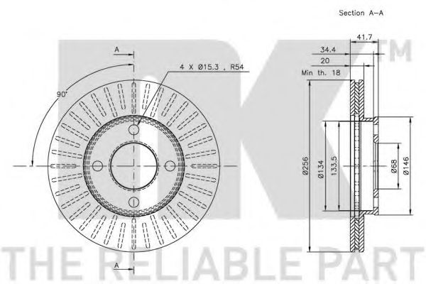 Тормозной диск NK 204750