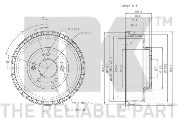 Тормозной барабан NK 253501