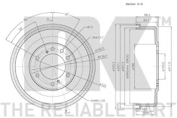 Тормозной барабан LUCAS ELECTRICAL DB4249