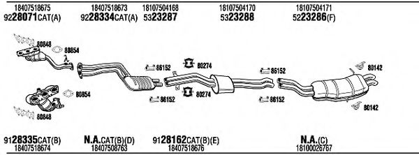 Система выпуска ОГ FONOS BWK15452A