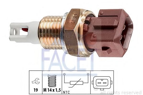 Датчик, температура впускаемого воздуха FACET 10.4016