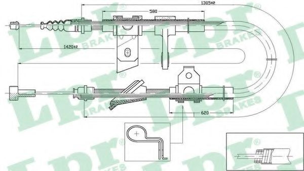 Трос, стояночная тормозная система LPR C0021B