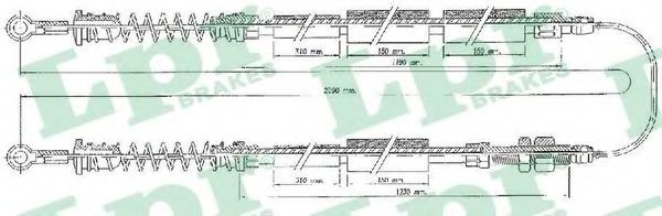 Трос, стояночная тормозная система LPR C0090B