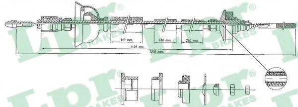 Трос, управление сцеплением LPR C0315C