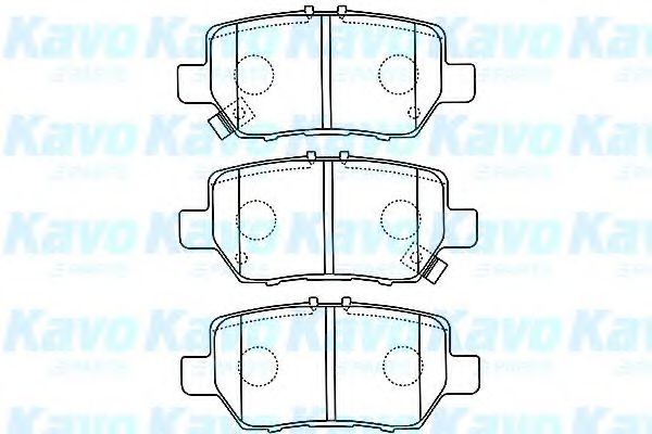 Комплект тормозных колодок, дисковый тормоз KAVO PARTS BP-2053