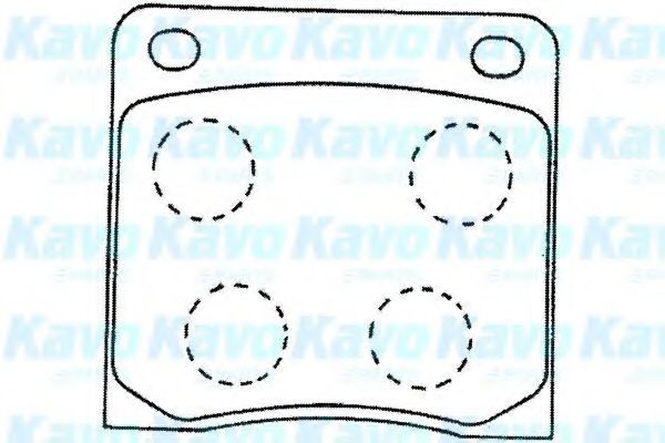 Комплект тормозных колодок, дисковый тормоз KAVO PARTS BP-6584