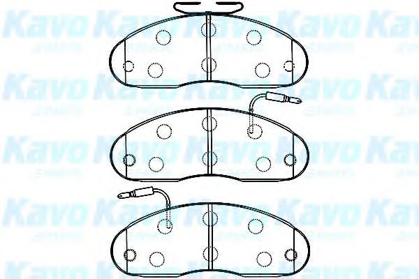 Комплект тормозных колодок, дисковый тормоз KAVO PARTS BP-6598