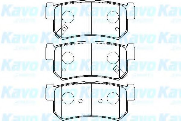 Комплект тормозных колодок, дисковый тормоз KAVO PARTS BP-7503