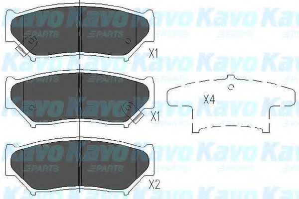 Комплект тормозных колодок, дисковый тормоз KAVO PARTS KBP-8505