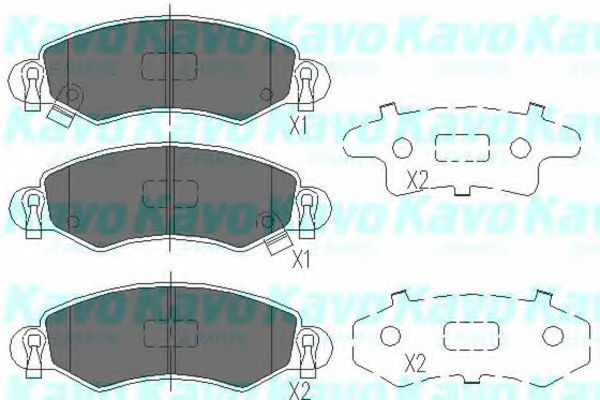 Комплект тормозных колодок, дисковый тормоз KAVO PARTS KBP-8508