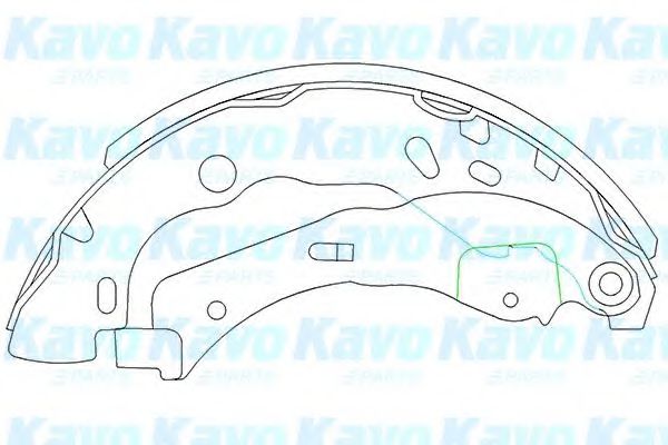 Комплект тормозных колодок KAVO PARTS KBS-7407