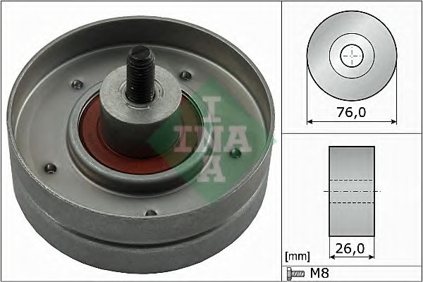 Паразитный / ведущий ролик, поликлиновой ремень INA 532 0252 30