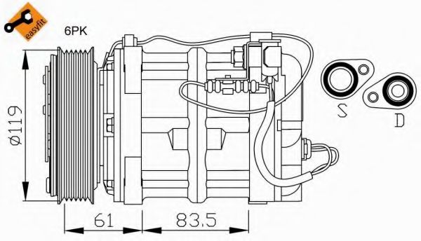 Компрессор, кондиционер NRF 32108G
