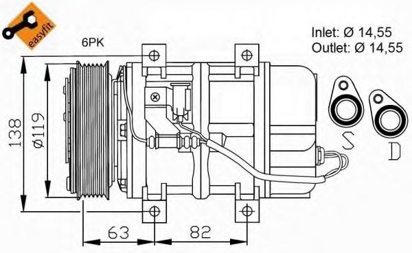 Компрессор, кондиционер NRF 32109G