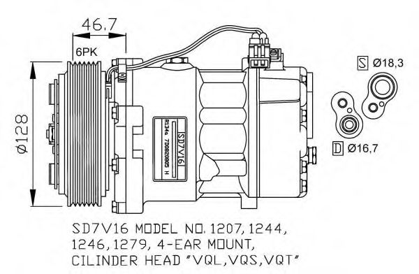 Компрессор, кондиционер NRF 32168G