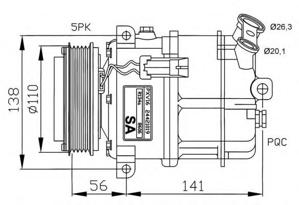 Компрессор, кондиционер NRF 32190G
