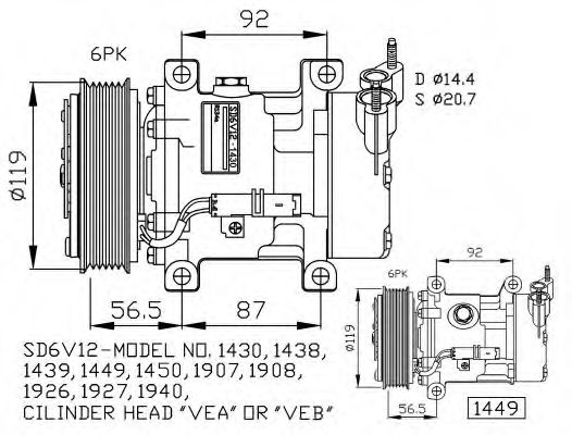 Компрессор, кондиционер NRF 32227G