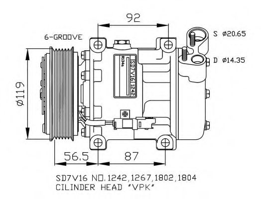 Компрессор, кондиционер NRF 32270G