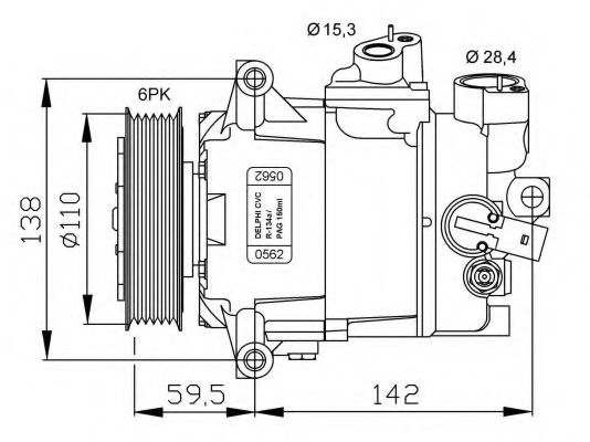 Компрессор, кондиционер NRF 32500G