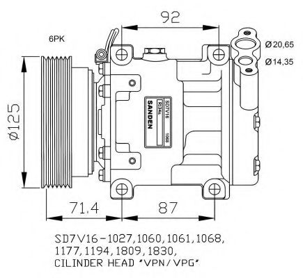 Компрессор, кондиционер NRF 32742G