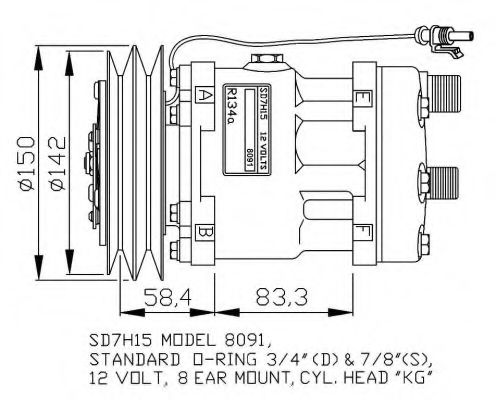 Компрессор, кондиционер NRF 32767G